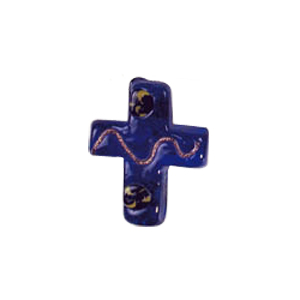 Lampworked Decorative Cross Pendant 7256