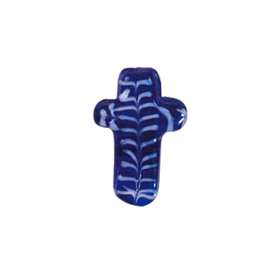 Lampworked Decorative Cross Pendant 7265