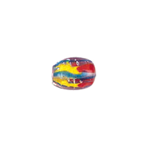 Multi Color lined and striped Lampworked Glass Beads 7284