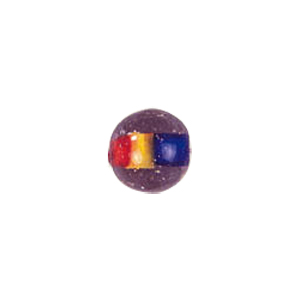 Multi Color lined and striped Lampworked Glass Beads 7290