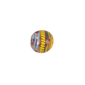 Multi Color lined and striped Lampworked Glass Beads 7291