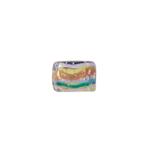 Multi Color lined and striped Lampworked Glass Beads 7295