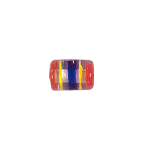 Multi Color lined and striped Lampworked Glass Beads 7296