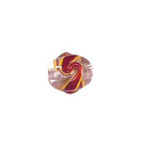 Multi Color lined and striped Lampworked Glass Beads 7298