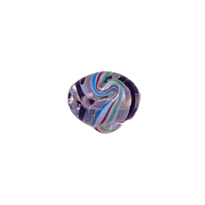 Multi Color lined and striped Lampworked Glass Beads 7300
