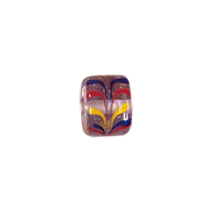 Multi Color lined and striped Lampworked Glass Beads 7307