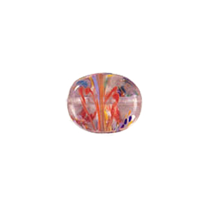 Multi Color lined and striped Lampworked Glass Beads 7311