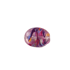 Multi Color lined and striped Lampworked Glass Beads 7316