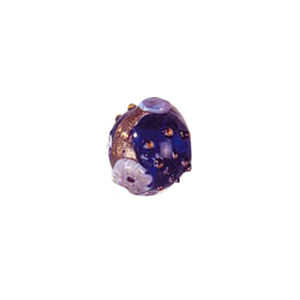 Multi Color lined and striped Lampworked Glass Beads 7327