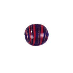 Multi Color lined and striped Lampworked Glass Beads 7329