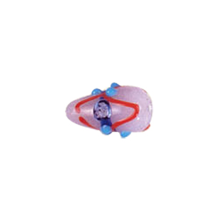 Multi color stringer Lampworked Glass Beads 7394