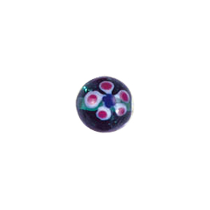 Dotted Flower Lampworked Glass Beads 7412