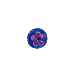 Dotted Flower Lampworked Glass Beads 7417
