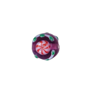 Dotted Flower Lampworked Glass Beads 7444