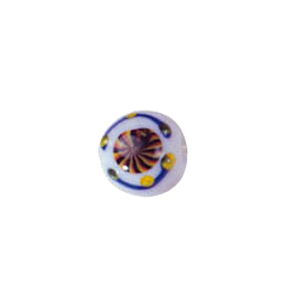Dotted Flower Lampworked Glass Beads 7451