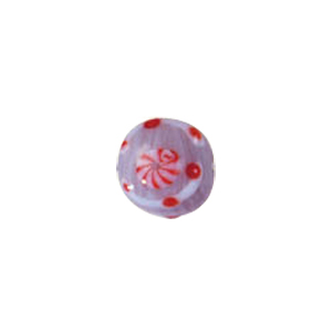 Dotted Flower Lampworked Glass Beads 7452
