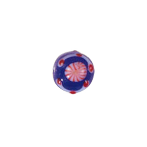 Dotted Flower Lampworked Glass Beads 7463