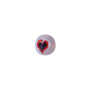 Heart design stringer Lampworked Glass Beads 7466