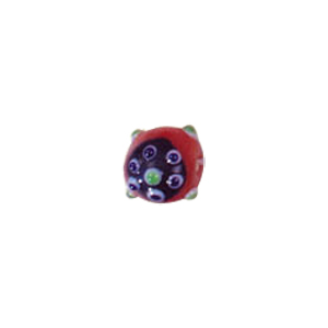 Dotted Flower Lampworked Glass Beads 7493