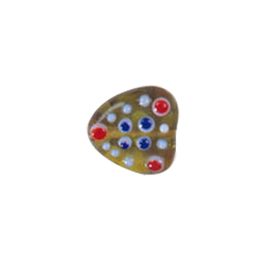 Dotted Flower Lampworked Glass Beads 7503