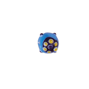 Dotted Flower Lampworked Glass Beads 7506