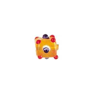 4 layer 2 color Bumpy Glass Beads 7546
