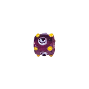 4 layer 2 color Bumpy Glass Beads 7548