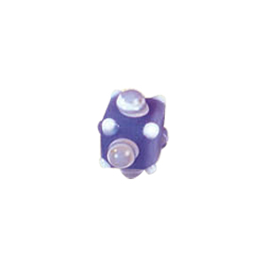 4 layer 2 color Bumpy Glass Beads 7557