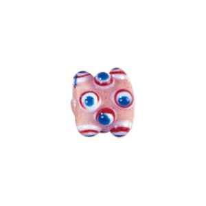 4 layer 2 color Bumpy Glass Beads 7562
