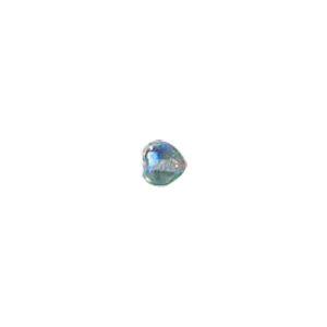 Pressed Faceted Iridescent Rainbow coating Glass Beads 7900