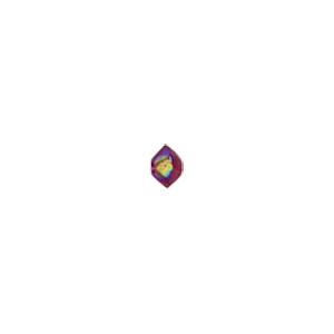 Pressed Faceted Iridescent Rainbow coating Glass Beads 7907
