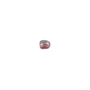 Pressed Faceted Iridescent Rainbow coating Glass Beads 7918