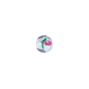 Confetti Mosaic pattern Glass Beads with color line 7994