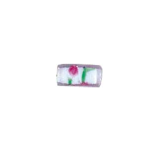 Confetti Mosaic pattern Glass Beads with color line 8034