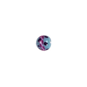 Multi Color lined and striped Lampworked Glass Beads 8088
