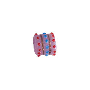 Multi Color stringer, dotted and striped Lampworked Glass Beads 8158