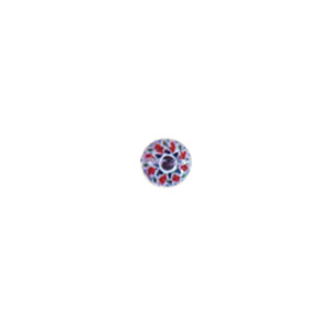 Chevron Flat Fancy Glass Beads short hole 8218