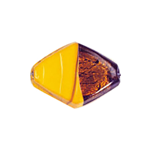Silver foiled Furnace Glass Beads large 2 tone 8448