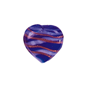 Decorative Glass Charms Hearts and Leafs 8583