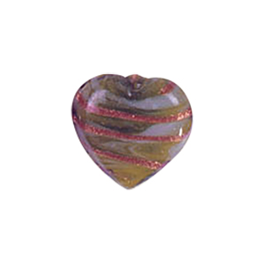 Decorative Glass Charms Hearts and Leafs 8585
