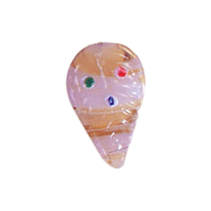 Decorative Glass Charms Hearts and Leafs 8588