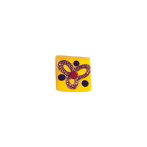 Glass Cabochons decorated Squares 8852