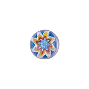 Glass Cabochons decorated Circles 8906