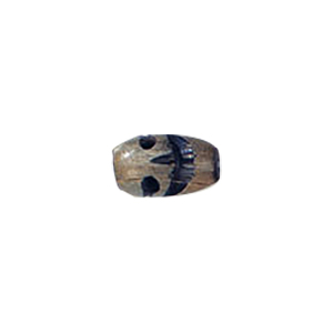 Hand Carved Horn Beads Gray or Black 10003