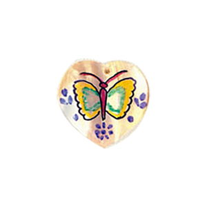 MOP Shell Pendants Printed and Painted 10377