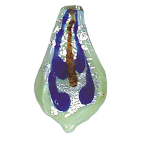 Silver Foiled Glass Pendants 12009
