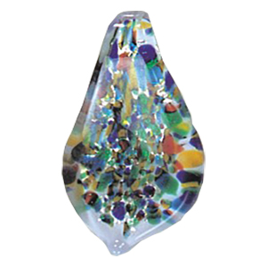 Silver Foiled Glass Pendants 12014