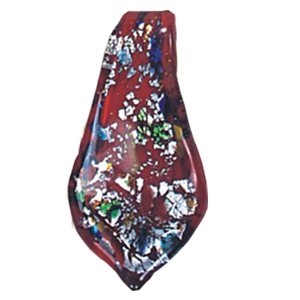 Silver Foiled Glass Pendants 12015