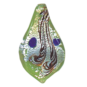 Silver Foiled Glass Pendants 12016