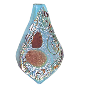 Silver Foiled Glass Drop Pendants 12027